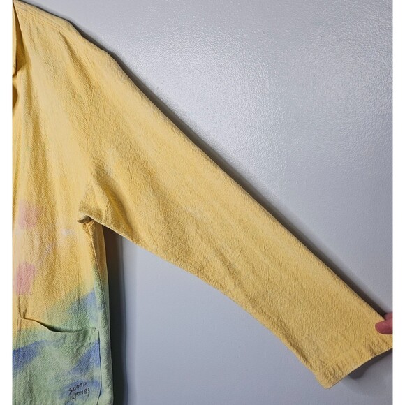 SLOOP JONES Hand Dyed Jacket Pockets 2 Button Large Pastel OOK Virgin Islands - Picture 6 of 8